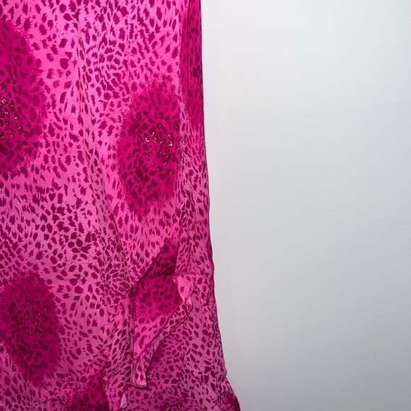 Vintage sequin detail Elegant Pink Sleeveless Dress medium - Picture 3 of 14